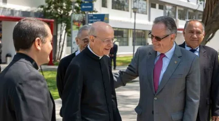 Mons. Fernando Ocáriz, Prelado del Opus Dei en su visita a la UDEP en Perú 09082024