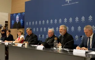 Presentación del Instrumentum Laboris en la Oficina de Prensa de la Santa Sede este 20 de junio. Crédito: Daniel Ibáñez / ACI Prensa. 