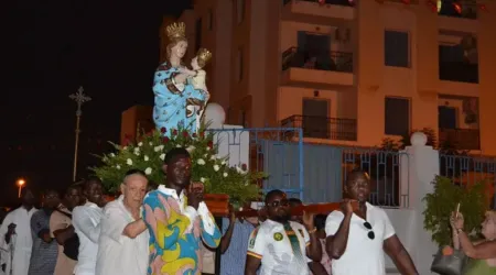 Procesión de la Virgen María en Túnez 27082024