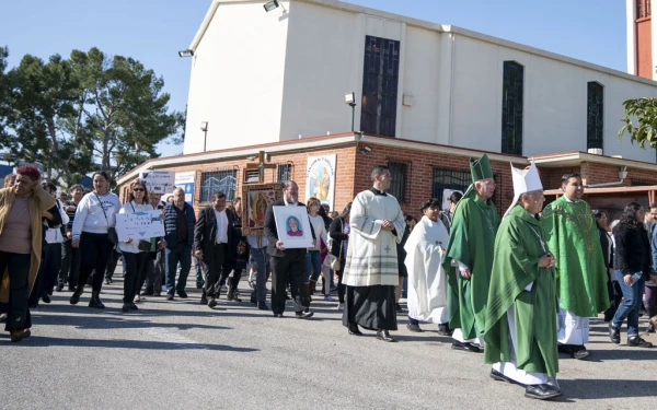 Procession in honor of Mons. Connell on February 9 in Los Angeles. Credit: Archdiocese of Los Angeles.