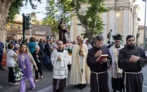 Procesión San Antonio de Padua en las calles de Roma este 13 de junio.
