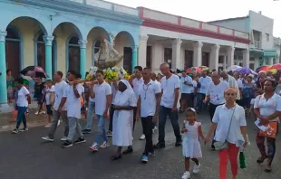 Procesión en Palma Soriano (Cuba) Crédito: Facebook Parroquia N. S. del Rosario