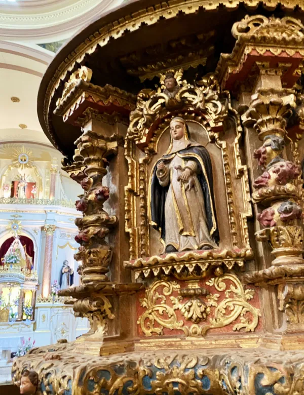 Pulpit of Santa Rosa de Lima in the Monastery church. Credit: EWTN