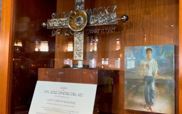 Relics of Carlo Acutis in the Basilica of Guadalupe. Credit: EWTN News