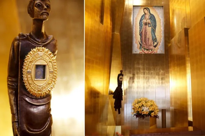 Reliquia de la tilma de la Virgen de Guadalupe