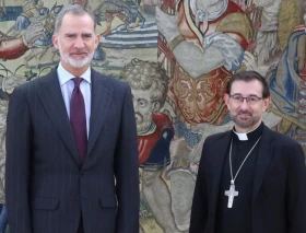 El Rey de España recibe al Arzobispo de Madrid, Cardenal José Cobo