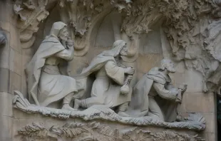 Relieve de la adoración de los Reyes Magos en el templo de la Sagrada Familia en Barcelona (España). Crédito: Vytautas Markūnas SDB / Cathopic.