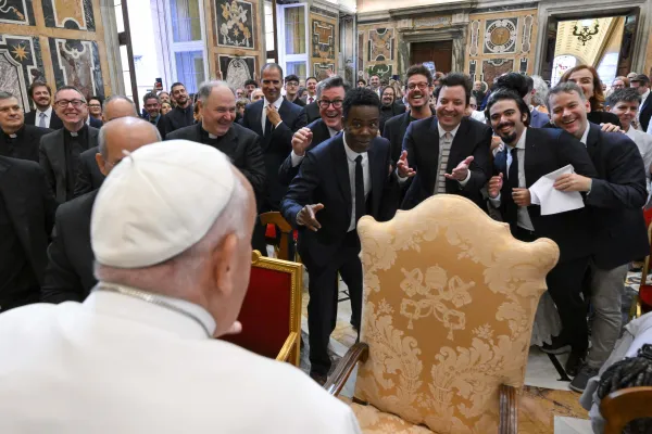 Imagen de la audiencia con cómicos este 14 de junio. Crédito: Vatican Media