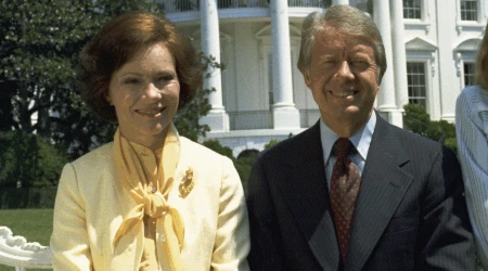 El expresidente de los Estados Unidos, Jimmy Carter junto a su mujer Rosalynn.