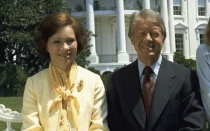 El expresidente de los Estados Unidos, Jimmy Carter junto a su mujer Rosalynn.