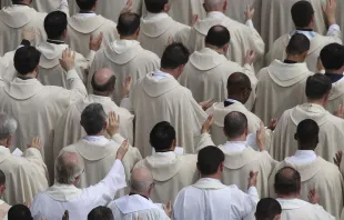 Foto referencial de sacerdotes concelebrando una Misa en Roma. Crédito: Martha Calderón / ACI Prensa
