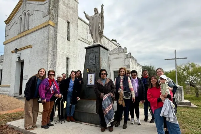 La imagen del Sagrado Corazón de Jesús fue instalada en San Jorge, Uruguay