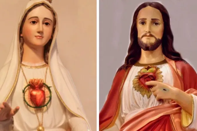Inmaculado Corazón de María y el Sagrado Corazón de Jesús