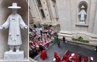 La imagen de San Andrés Kim inaugurada hoy en el Vaticano Crédito: Daniel Ibáñez / ACI Prensa