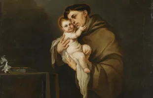 Pintura de San Antonio de Padua con el Niño Jesús. Crédito: Dominio público.