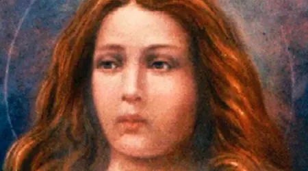 Pintura del siglo XX de Santa María Goretti.