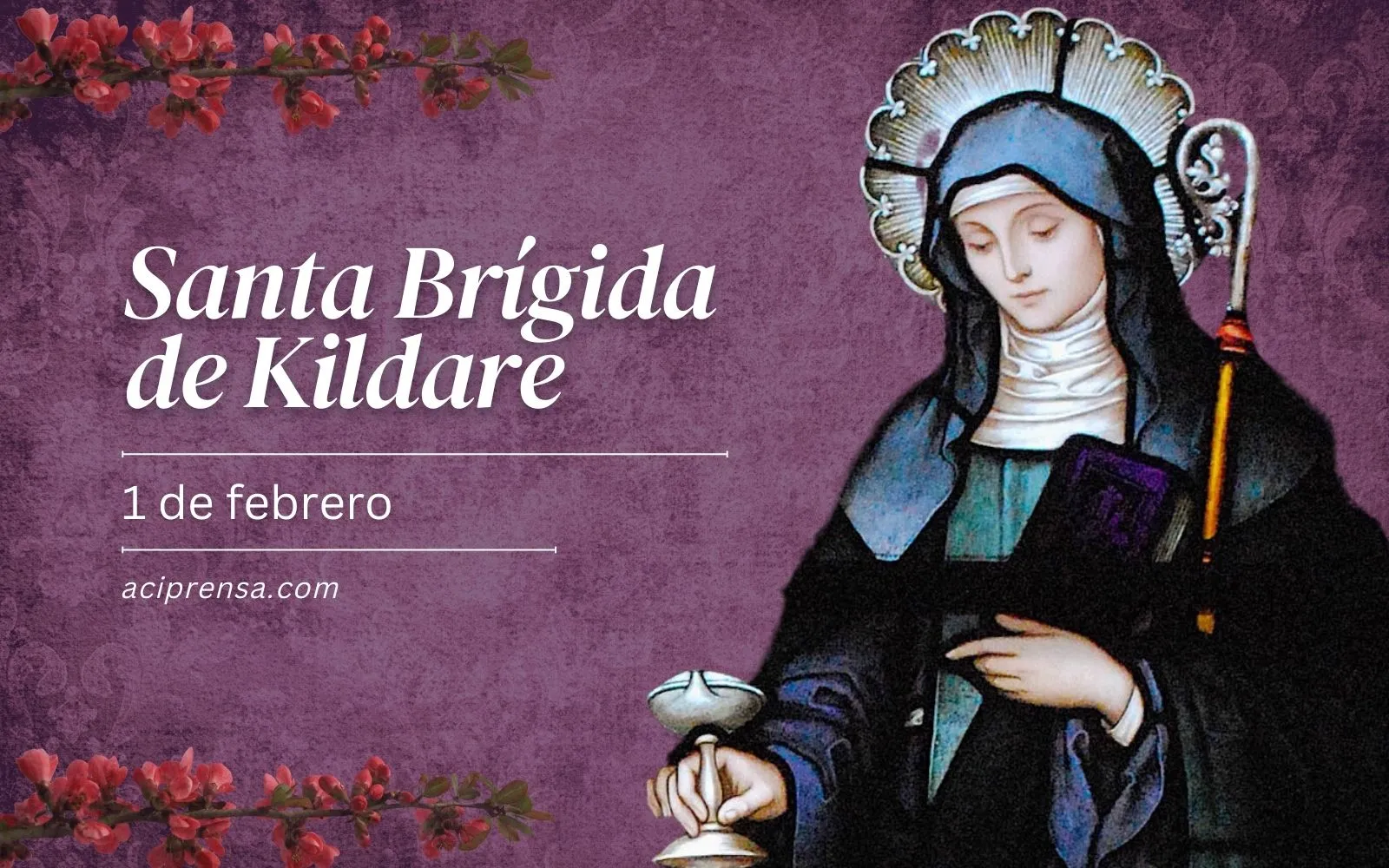 Saint of the day February 1: Saint Brigid of Kildare.  Catholic Saints