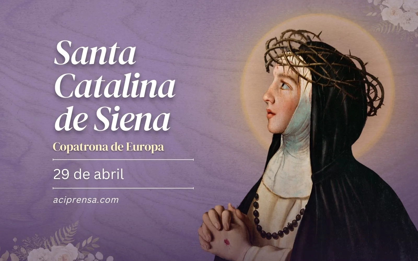 Saint of the day April 29: Saint Catherine of Siena.  Catholic Saints