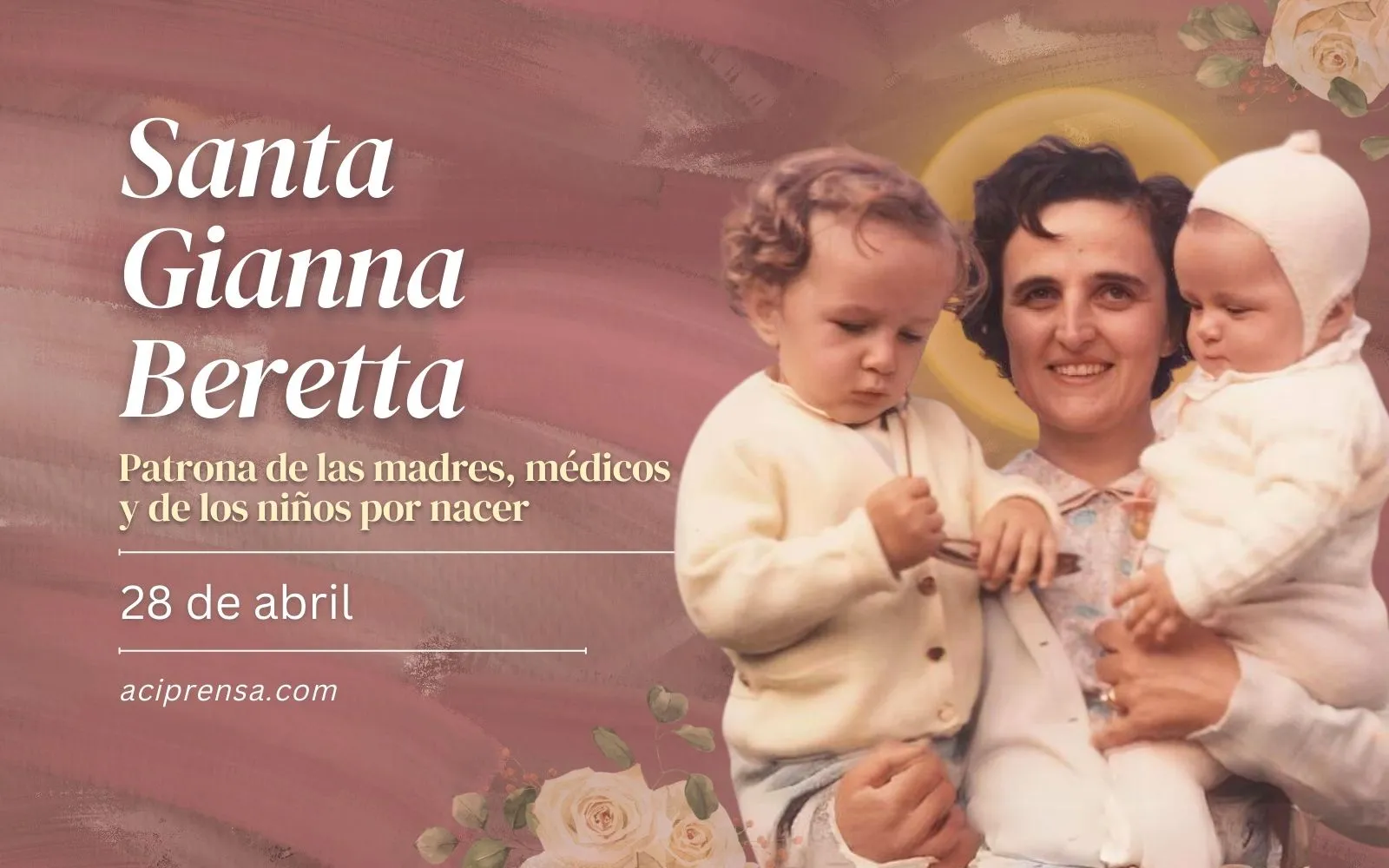 Saint of the day April 28: Saint Gianna Beretta.  Catholic Saints