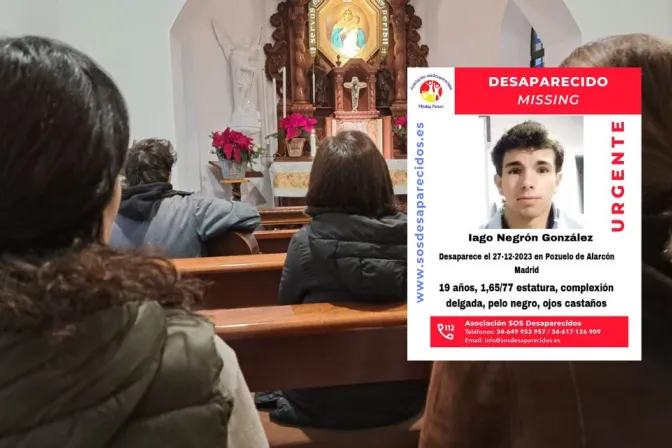 Adoración ante el Santísimo por el joven católico desaparecido Iago Negrón González.