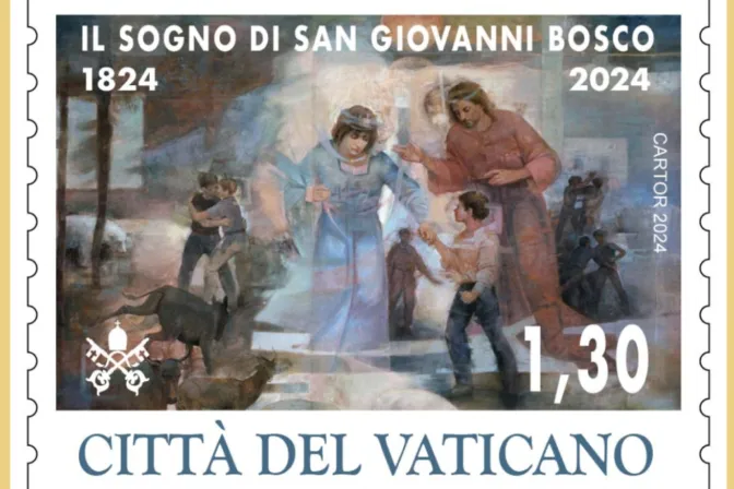 Sello postal del Vaticano por el sueño de los 9 años de Don Bosco