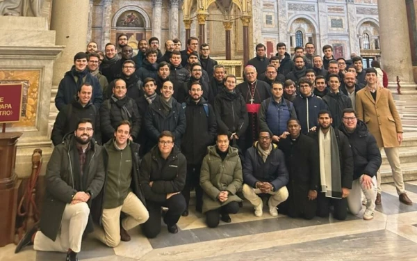 The Bishop of Córdoba (Spain), Mons. Demetrio Fernández, together with the seminarians of his diocese. Credit: Diocese of Córdoba.