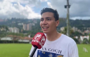 Enrique Arias, uno de los jóvenes venezolanos que hoy se forman para el sacerdocio en la Arquidiócesis de Caracas. Crédito: Andrés Henríquez/EWTN Noticias.