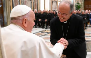 El Papa Francisco recibe a seminaristas de Calabria. Crédito: Vatican Media 