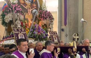 Celebraciones en honor al Señor de los Milagros en Caracas, Venezuela. Crédito: Parroquia Santa Rosa de Lima de Quebrada Honda.