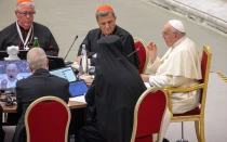 El Papa Francisco participando de las sesiones del Sínodo.