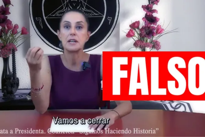 Fact Check: Claudia Sheinbaum no prometió cerrar iglesias en México ni grabó video con fondo satánico