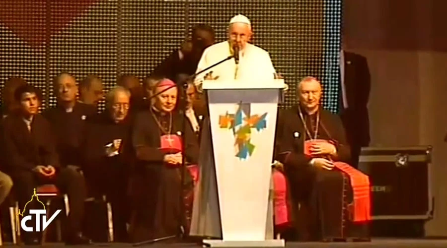 Papa Francisco en encuentro con los jóvenes de Paraguay. Foto: Captura de video / CTV.