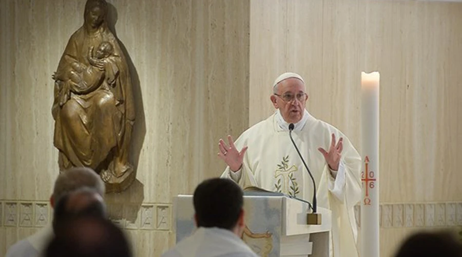 El Papa en Santa Marta. Foto: L'Osservatore Romano