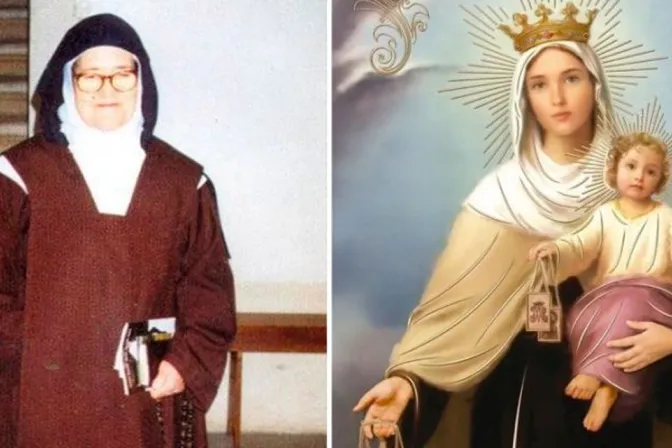 Sor Lucía de Fátima y la Virgen del Carmen