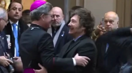 Mons. García Cuerva con el Presidente Javier Milei