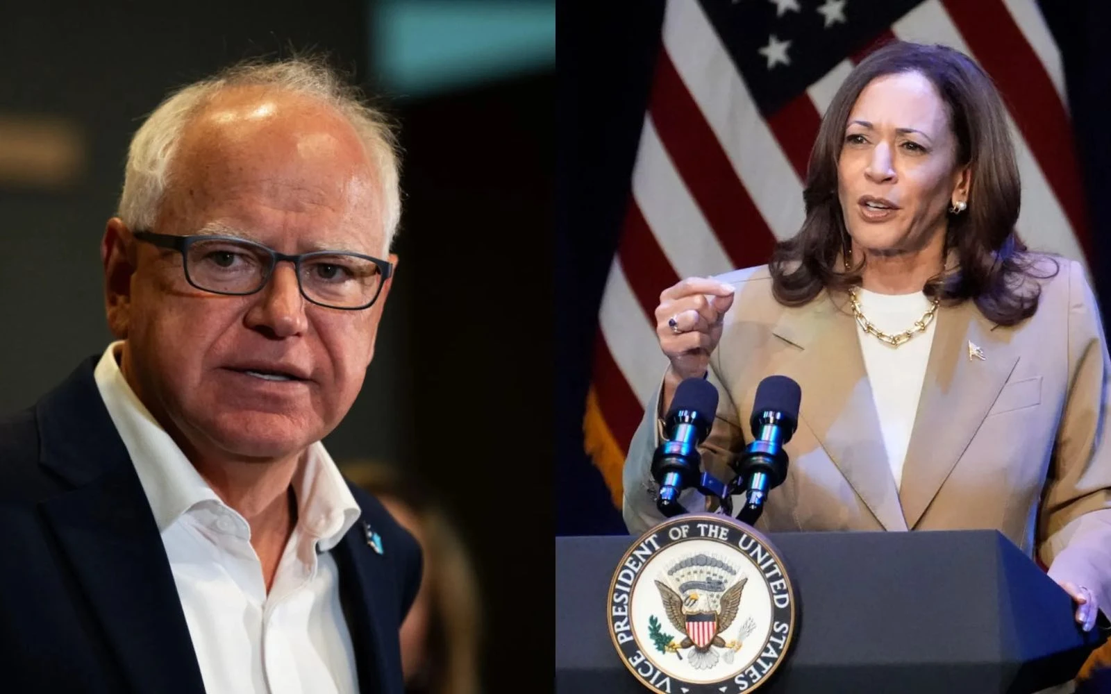 El gobernador de Minnesota, Tim Walz, y la vicepresidenta de Estados Unidos, Kamala Harris.?w=200&h=150