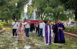 Procesión de la imagen de la Virgen de la Natividad en Tixtla, Guerrero. Crédito: Parroquia Santuario de la Natividad de María