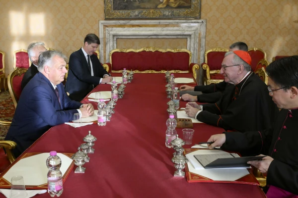 Eduard Habsburg, Hungarian ambassador to the Holy See, also participated in the meeting at the Secretariat of State. Credit: Vatican Media