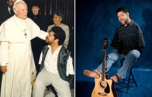 Tony Melendez y San Juan Pablo II / Tony Melendez y su guitarra Crédito: Cortesía del archivo personal de Tony Melendez