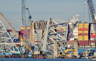 Colapso del puente Francis Scott Key Bridge, el 26 de marzo de 2024. Crédito: Andrew Leyden - Shutterstock