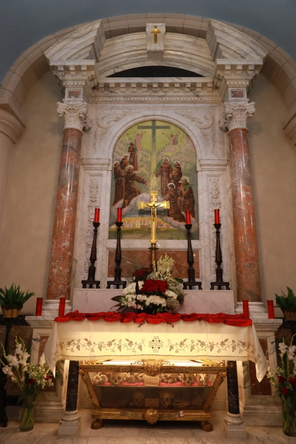 Reliquias de los mártires en la iglesia dedicada a San Pablo en Damasco. Crédito: Parroquia Latina de Damasco