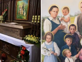 Reliquias de familia Ulma son colocadas en iglesia para su veneración pública en Polonia