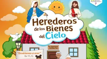 Detalle del afiche de este año de la campaña "Un millón de niños rezando el Rosario", impulsada por la Conferencia Nacional de Laicos.