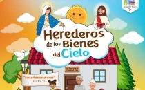 Detalle del afiche de este año de la campaña "Un millón de niños rezando el Rosario", impulsada por la Conferencia Nacional de Laicos.