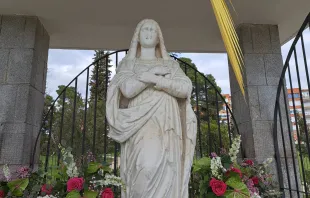 Virgen Blanca de Moncloa restaurada. Crédito: Nicolás de Cárdenas / ACI Prensa