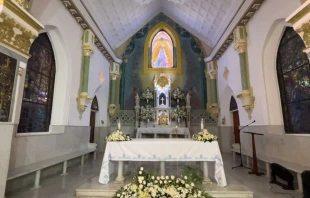 Imagen de Nuestra Señora del Valle en el altar principal de la Basílica, en la isla de Margarita. Crédito: Andrés Henríquez/ACI Prensa-EWTN Noticias.