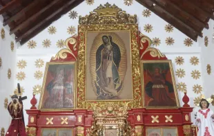 El retablo del altar principal de la Basílica Menor de Nuestra Señora de Guadalupe de El Carrizal, en el estado Falcón (Venezuela). Crédito: Arquidiócesis de Coro