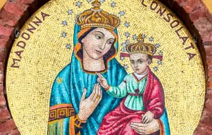 Mosaico de la Virgen de la Consolata. Crédito: Elesi / Shutterstock.