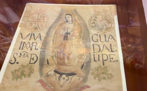 Reproduction of the banner used by Father Miguel Hidalgo. Credit: EWTN news