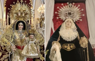 Imágenes de las Vírgenes del Rosario y de la Consolación en Carrión de los Céspedes (España). Crédito: Hermandad de la Vera Cruz y Hermandad del Rosario de Carrión de los Céspedes (España).